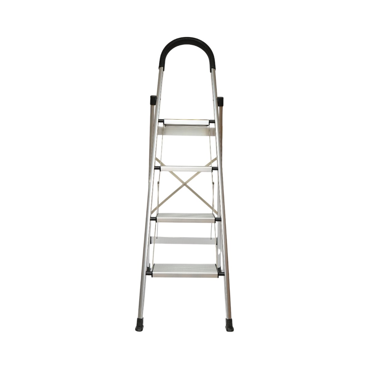 Scara aluminiu pliabila, 4 trepte antiderapante, inaltime 143cm, sarcina maxima 150Kg Crownman